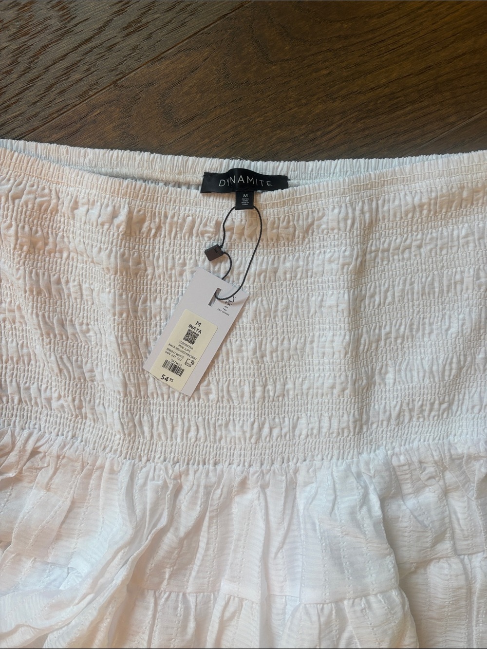 White Ruffle Mini Skirt - Picture 2 of 4